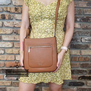 Kate spade TOP ZIP Leila Crossbody Warm Ginger